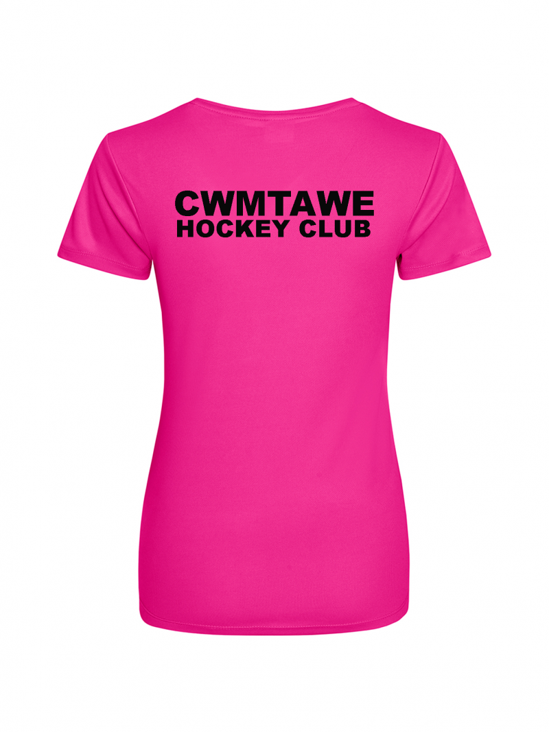 Cwmtawe Hockey club Pink T-shirt - Image 2
