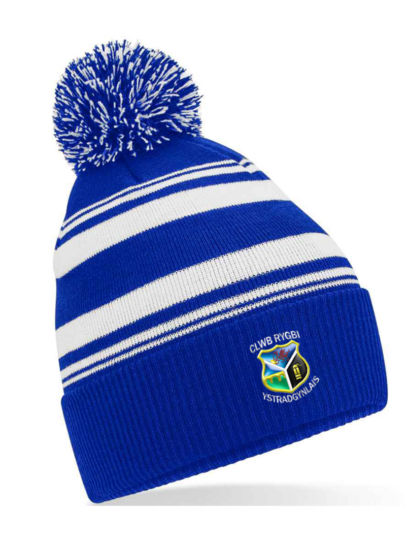 YRFC Striped Bobble Hat