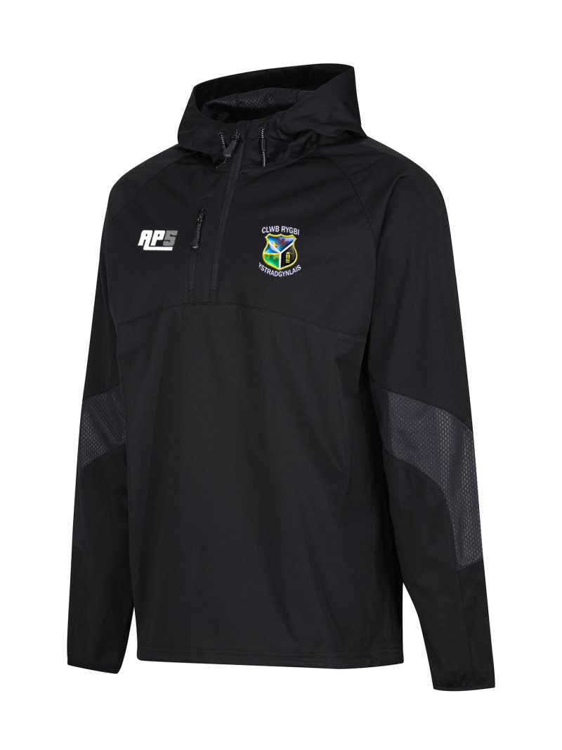 Ystradgynlais Rugby Club Edge Waterproof 1/4 zip Hooded Jacket - Image 3