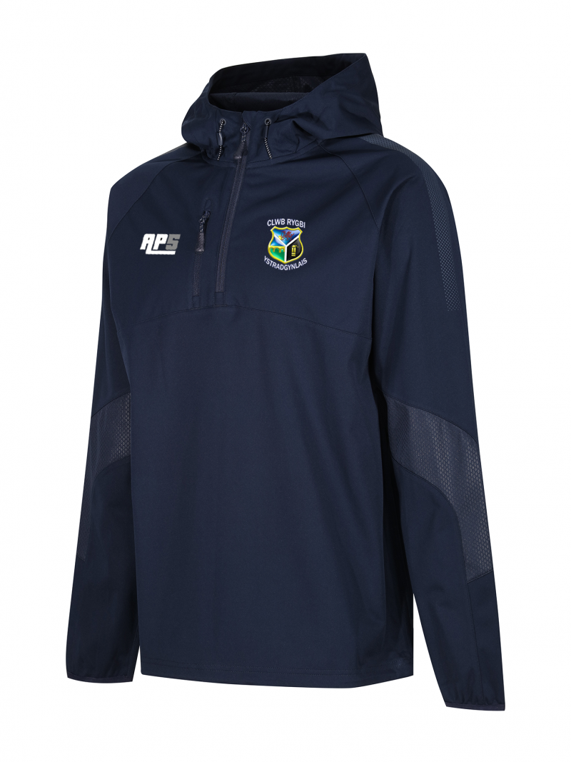 Ystradgynlais Rugby Club Edge Waterproof 1/4 zip Hooded Jacket