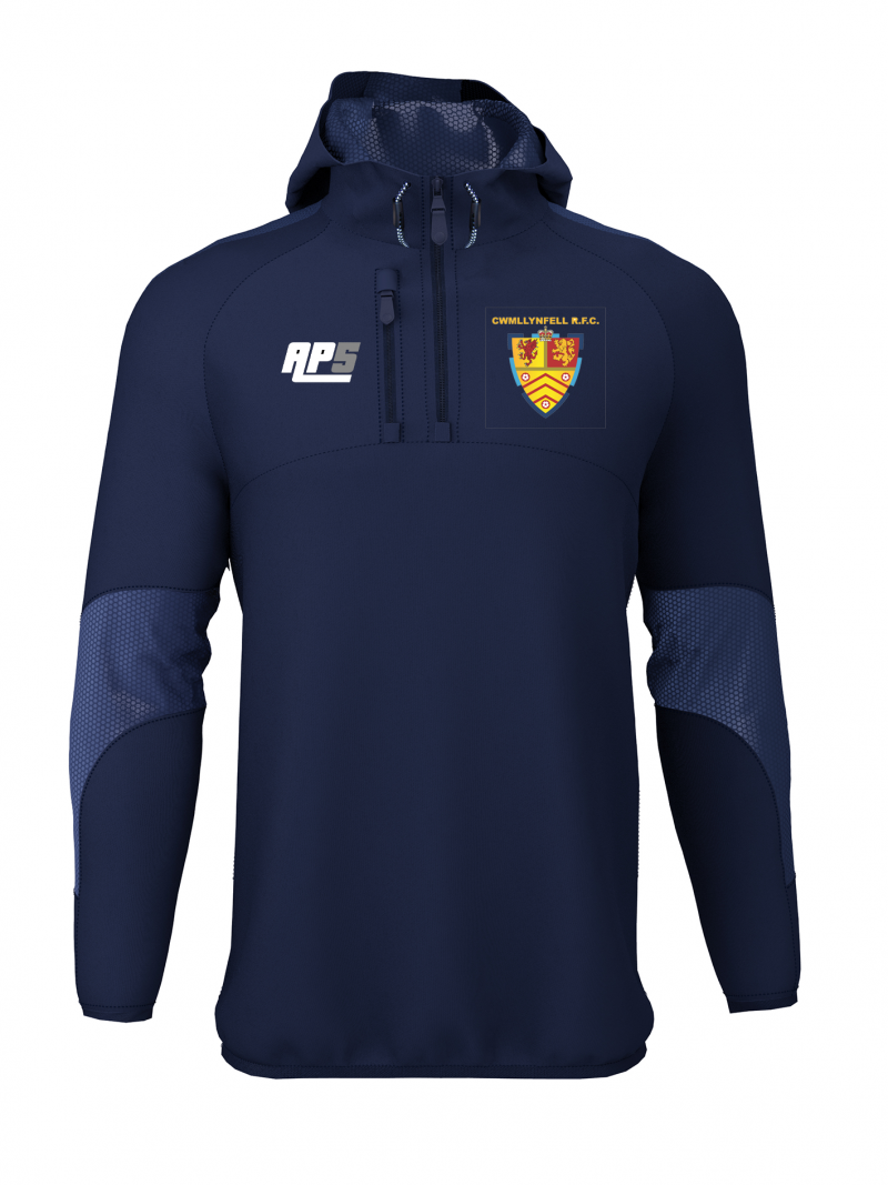 Cwmllynfell RFC Edge Waterproof 1/4 zip Hooded Jacket