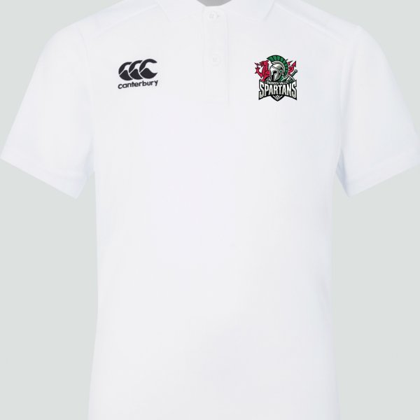 Swansea Valley Spartans Canterbury White Polo Shirt Swansea Valley Spartans Canterbury White Polo Shirt
