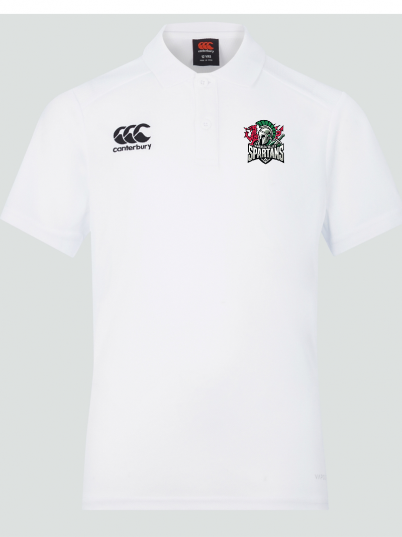 Swansea Valley Spartans Canterbury White Polo Shirt