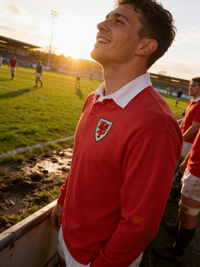 Wales Football Inspired Old Style Jersey - Image 3